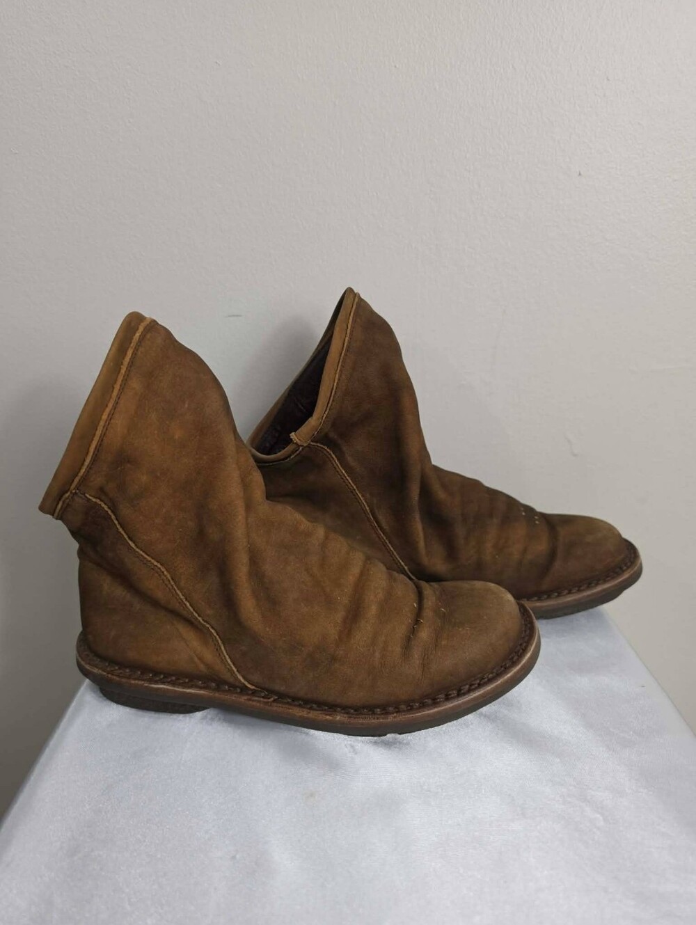 Trippen Brown Leather pull on Ankel boots